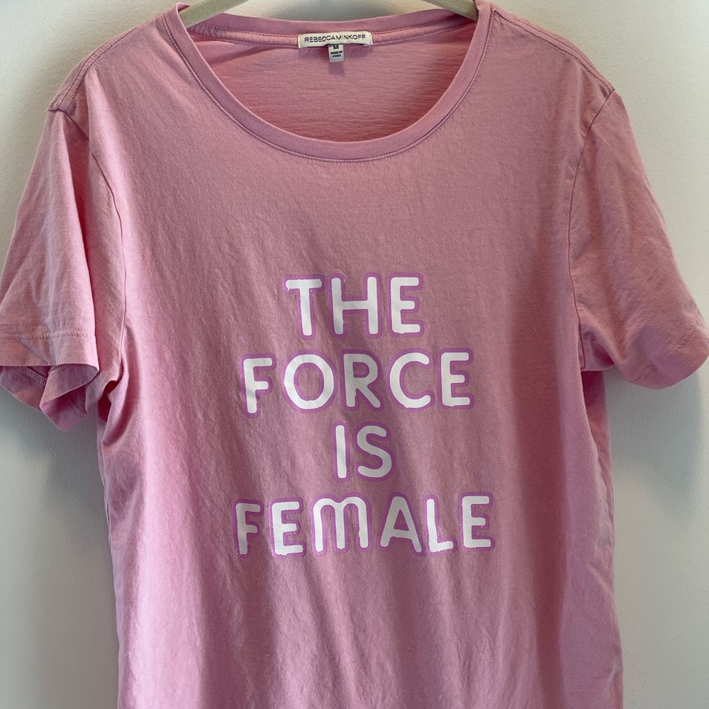 Force is Female tee shirt- pink